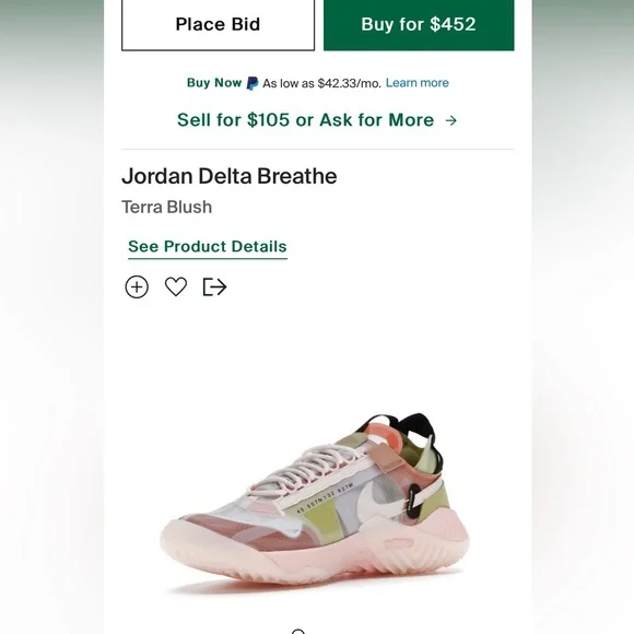 Jordan Delta Breathe Sneakers men’s 8, women’s 9.5